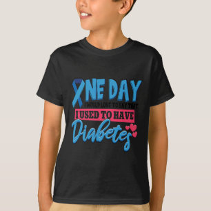 Barn med blå diabetes - medvetandegörande t shirt