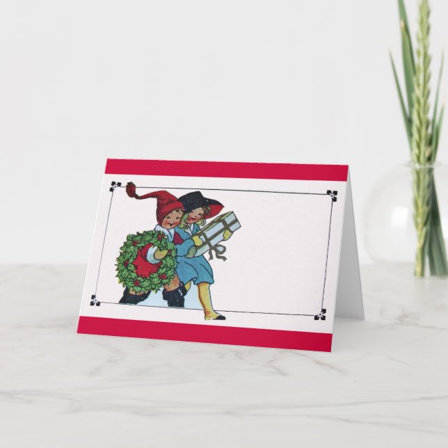 BARN MED CHRISTMAS GIFTS HELGKORT (Framsida)