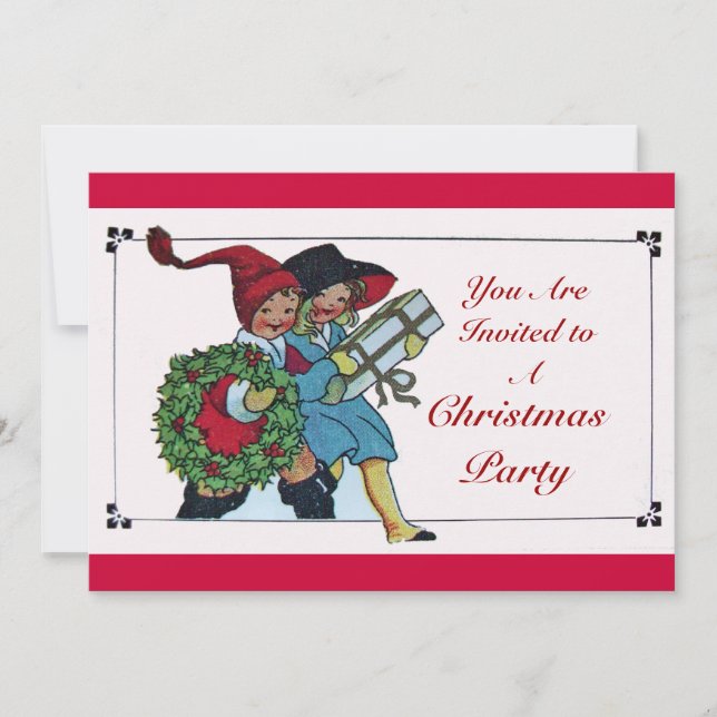 BARN MED CHRISTMAS GIFTS INBJUDNINGAR (Framsida)