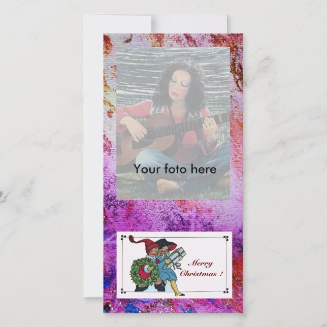 BARN MED CHRISTMAS GIFTS JULKORT (Framsida)