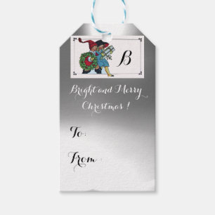 BARN MED CHRISTMAS GIFTS monogram Presentetikett