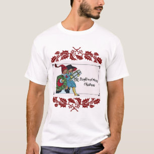 BARN MED CHRISTMAS GIFTS OCH RED BLOMMIGT T SHIRT