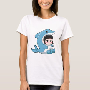 Barn med delfinsaldo t shirt