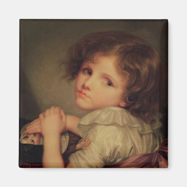 Barn med doll magnet (Framsidan)