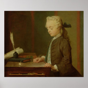 Barn med en Teetotum, 1738 Poster