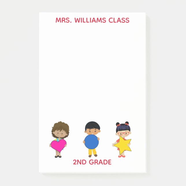 Barn med färgfulla former post-it block (Framsida)