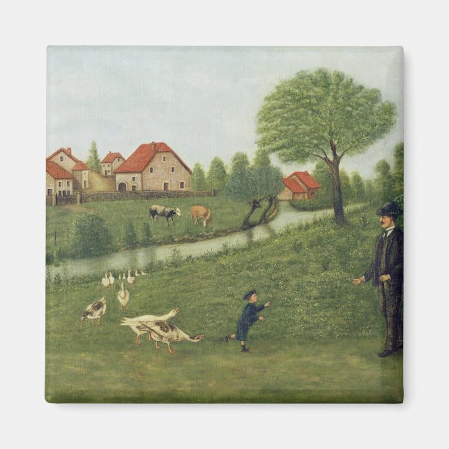 Barn med gäss magnet (Framsidan)