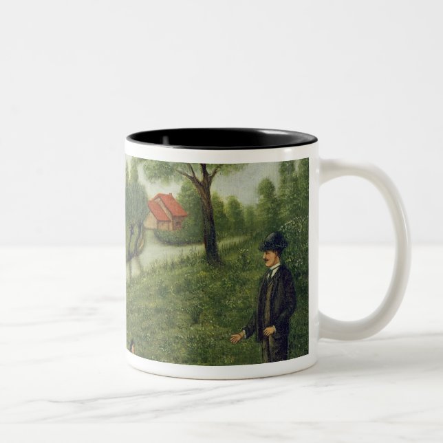 Barn med gäss Två-Tonad mugg (Höger)