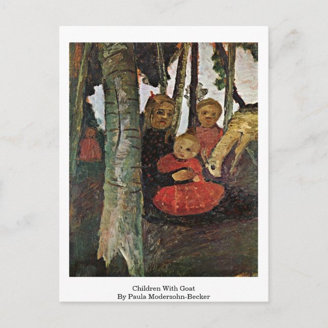 Barn med getkött av Paula Modersohn-Becker Vykort (Framsida)