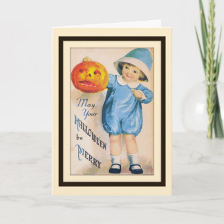Barn med Halloween Jack O' Lantern-kort Kort