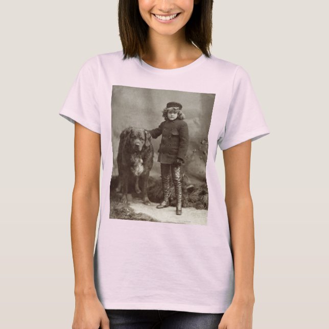 Barn med Hund, C1885 Tee Shirt (Framsida)