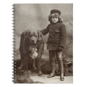 Barn med hunden, C1885 Anteckningsbok Med Spiral