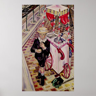 Barn med iskräm poster