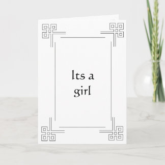 Barn med islamiskt hälsningskort (flicka) kort