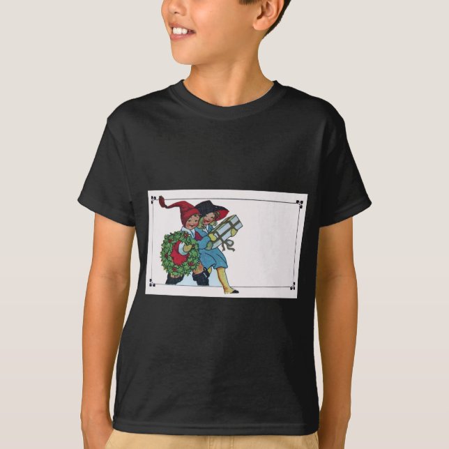 BARN MED JULKLAPPAR T-SHIRT (Framsida)