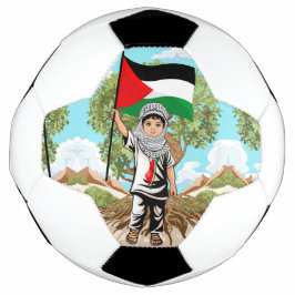 Barn med Keffiyeh Palestina-Flagga