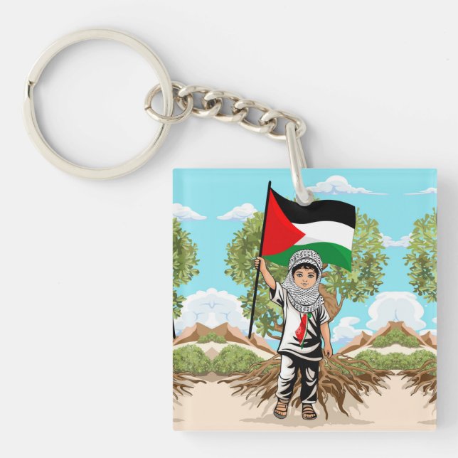 Barn med Keffiyeh Palestina-Flagga (Framsidan)