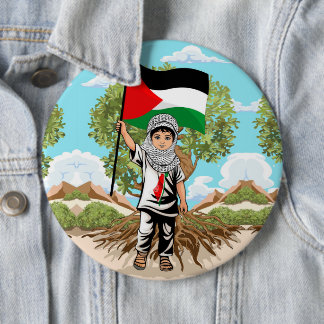 Barn med Keffiyeh Palestina-Flagga Knapp