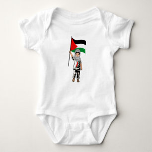 Barn med Keffiyeh Palestina-Flagga T Shirt