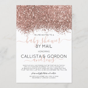 Barn med konfetti ro i Glitter med e-post Inbjudningar