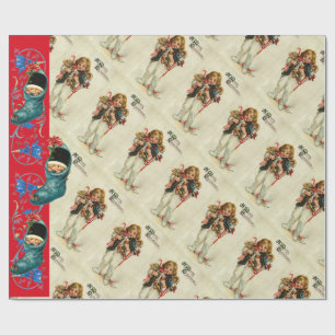 BARN MED LEKSAK, CHRISTMAS-LAGER OCH GIFTS PRESENTPAPPER