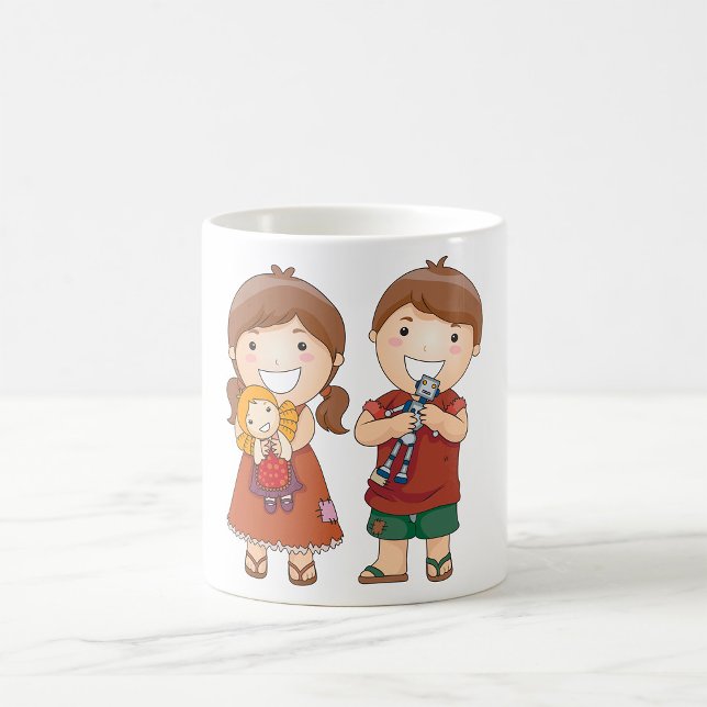 Barn med Leksaker Kaffemugg (Skapare uppladdad)