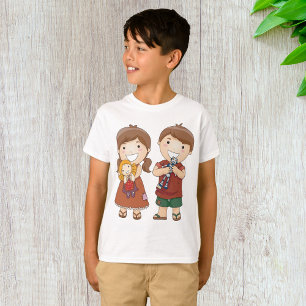 Barn med Leksaker T Shirt