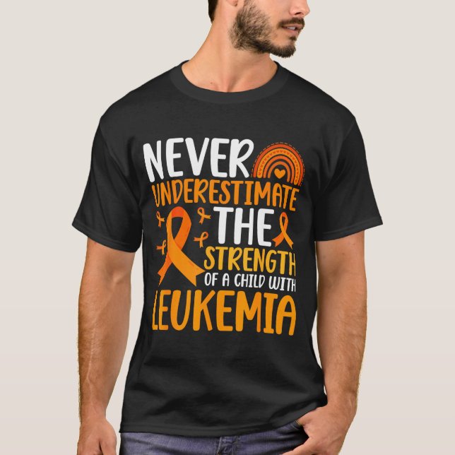 Barn med leukemi krigare leukemi medvetenhet t shirt (Framsida)