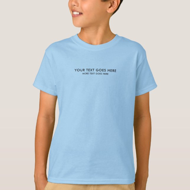 Barn med liten teckensnittsmall bojar Modern Light T Shirt (Framsida)