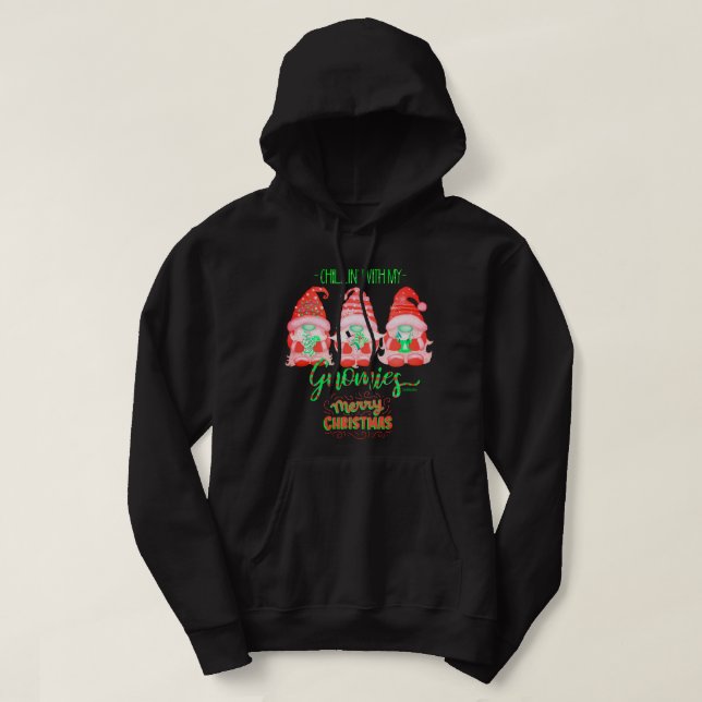 BARN MED MIN GNOMIES Lustiga julklappar Hoodie (Design framsida)