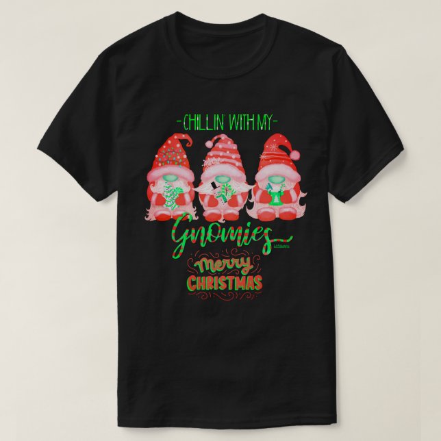 BARN MED MIN GNOMIES Lustiga julklappar T Shirt (Design framsida)