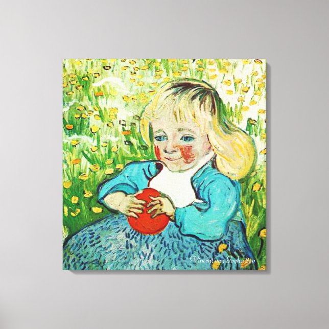 Barn med Orange, 1890. Vincent van Gogh Canvastryck (Framsida)