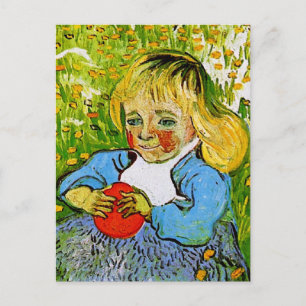 Barn med Orange Van Gogh Fine Art Vykort