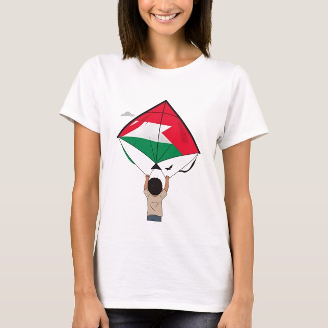 Barn med Palestina Kite - Frihet och hopp T Shirt (Framsida)