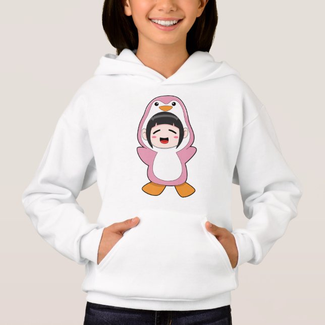 Barn med Penguin Costume T Shirt (Framsida)