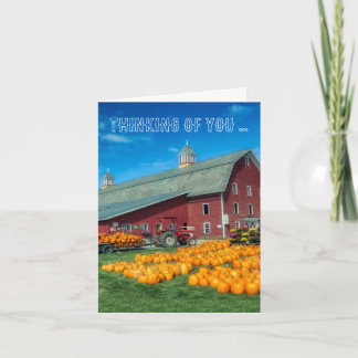 Barn med pumpor Tänker på dig-kort Kort