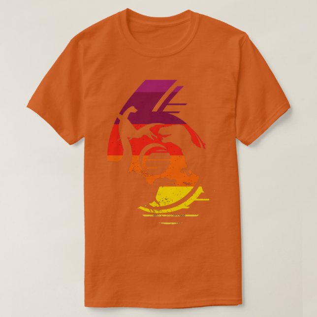 Barn med Retro 6-dinosaurier födelsedag T Shirt (Design framsida)