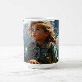 Barn med vind i håret kaffemugg