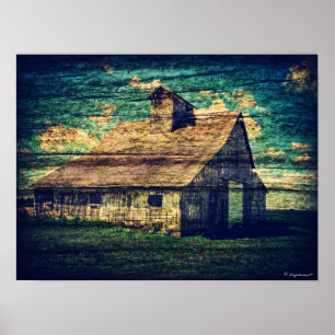 Barn med Wood Struktur Poster