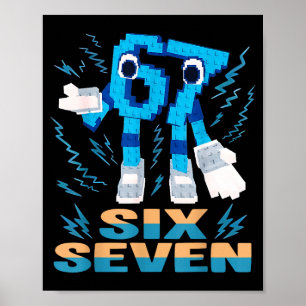 Barn Meme 67 Sex Sju 6 7 Italiensk Brainrot Poster