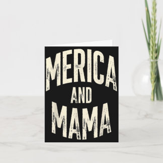 Barn Merica och Mamma Roligt Patriotiskt Mamma USA Kort