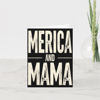 Barn Merica och Mamma Roligt Patriotiskt Mamma USA Kort