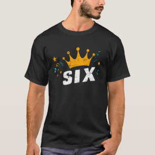 Barn min 6e-födelsedag med Krona och jag är sex år T Shirt