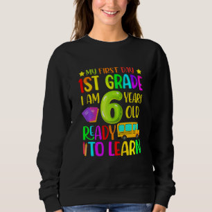 Barn Min Första Dag I 1:a Klass Och Redo Att Lära T Shirt