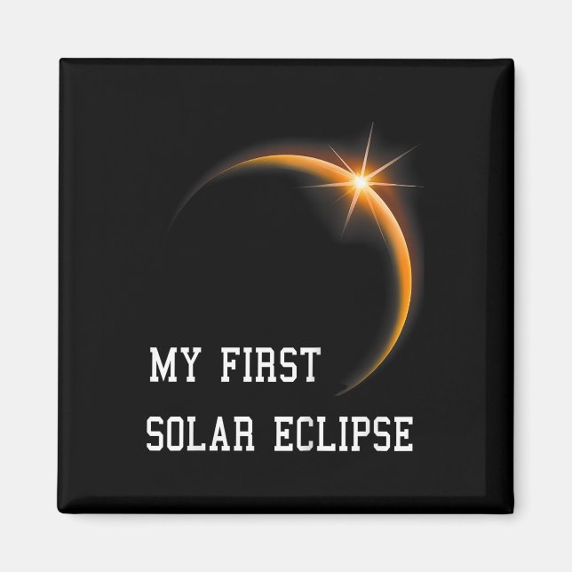 Barn min första solära Eclipse Boys Girls 2024 Sol Magnet (Framsidan)