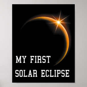 Barn min första solära Eclipse Boys Girls 2024 Sol Poster