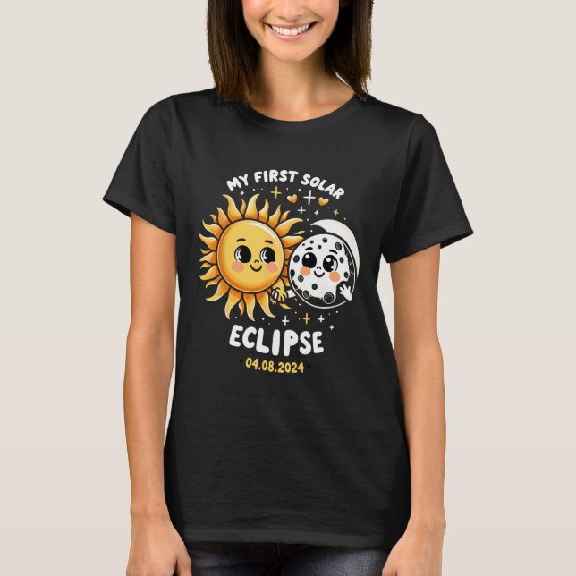 Barn min första solära Eclipse Småbarn Boys Girls  T Shirt (Framsida)