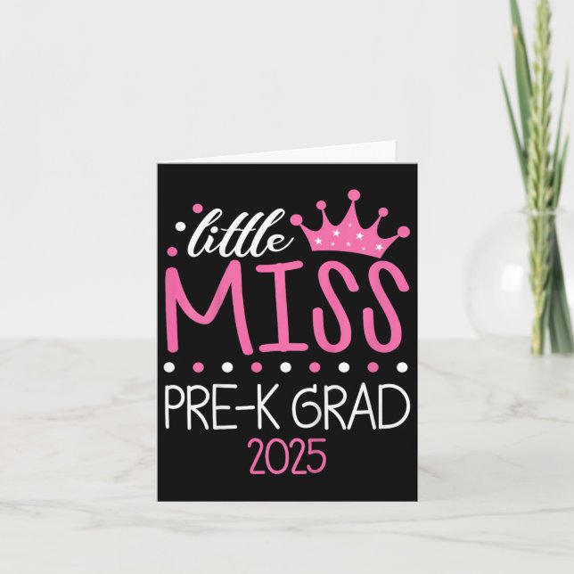Barn Miss Pre-k Grad Preschool Prek Graduat Kort (Framsida)