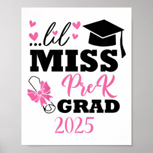 Barn Miss Pre-k Grad Preschool Prek Graduat Poster