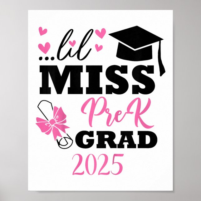 Barn Miss Pre-k Grad Preschool Prek Graduat Poster (Framsidan)